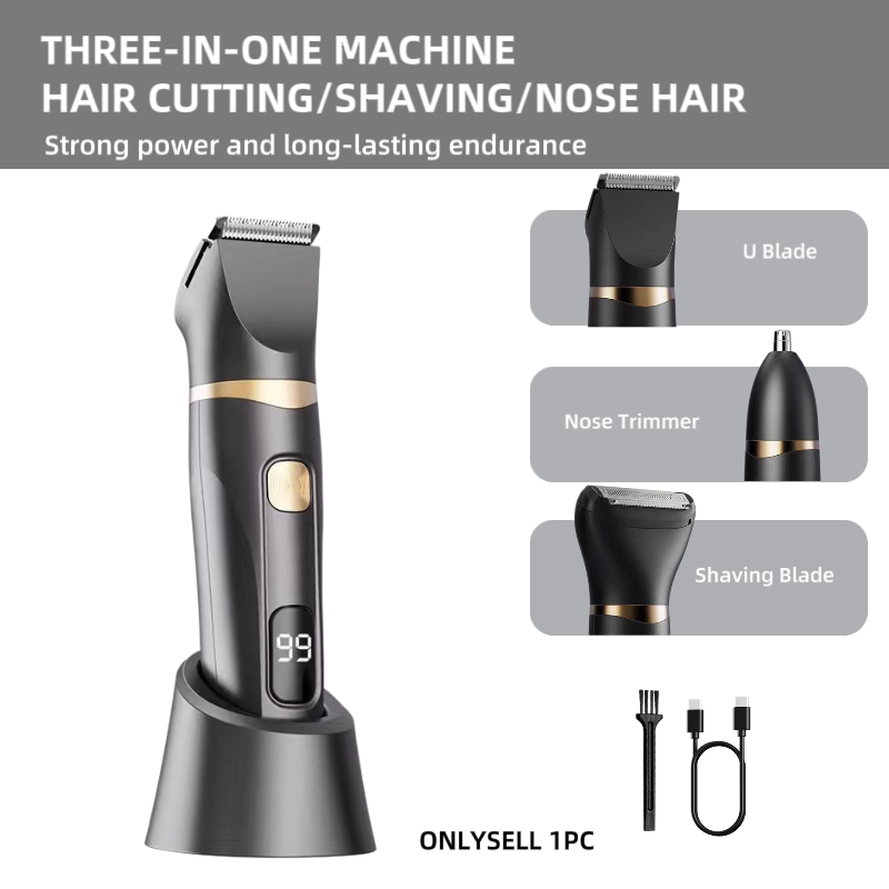 Mens Grooming Kit Gift Set - Conjunto de 3 Peças para Cuidados