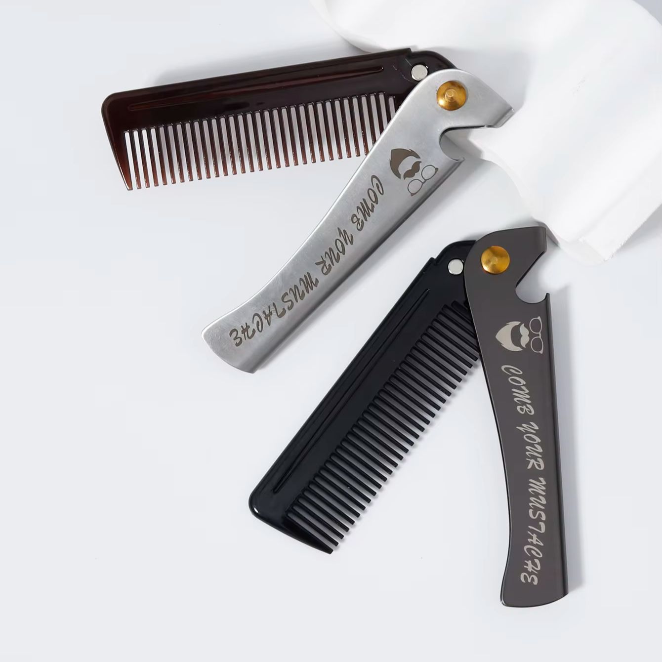 Comb Fine Tooth - Pente dobrável de bolso, pente de