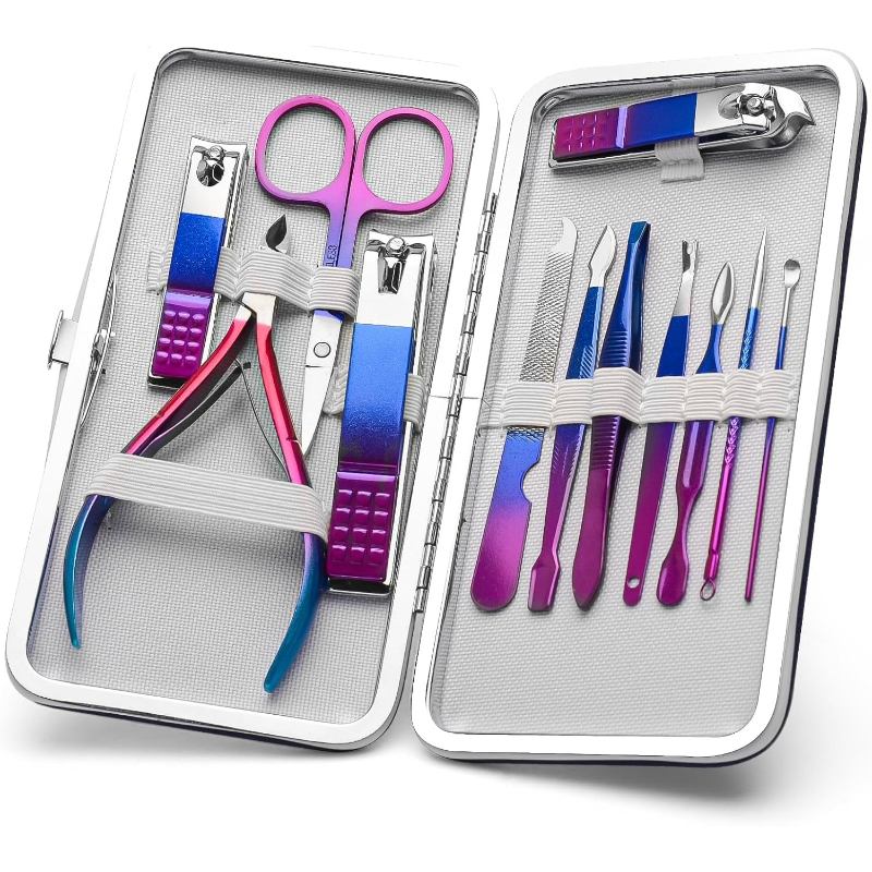 Mens Grooming Kit Gift Set - Conjunto de manicure, cortador de unhas,