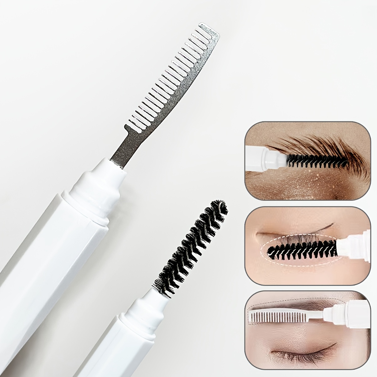 Comb Fine Tooth - Pente Duplo para Sobrancelhas e Cílios,