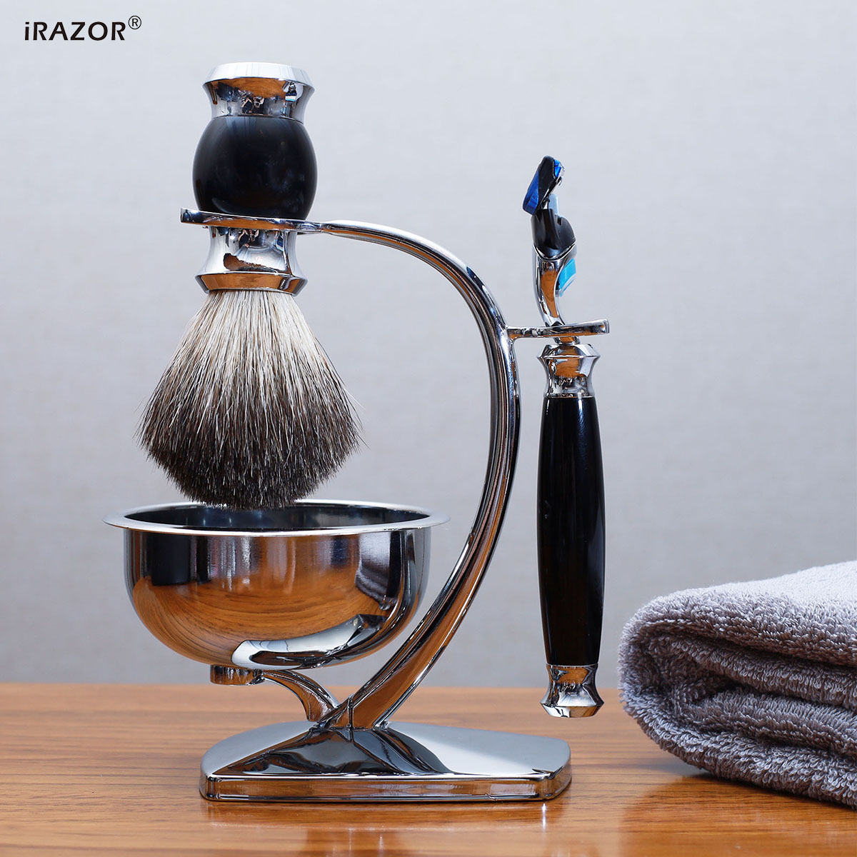 Mens Grooming Kit Gift Set - Kit de Barbear Úmido iRAZOR Classic
