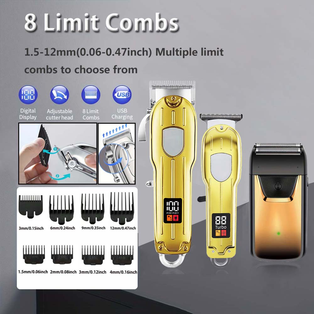 Conjunto Profissional 3 em 1 d - Mens Grooming Kit Gift Set avaliação e preço